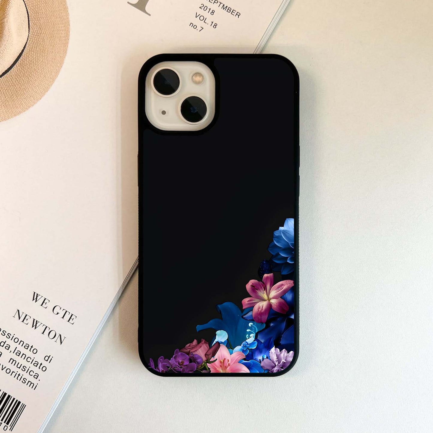 Noir Orchid Bloom Glass Case