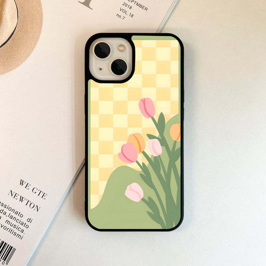 Checker board Tulip Glass Case