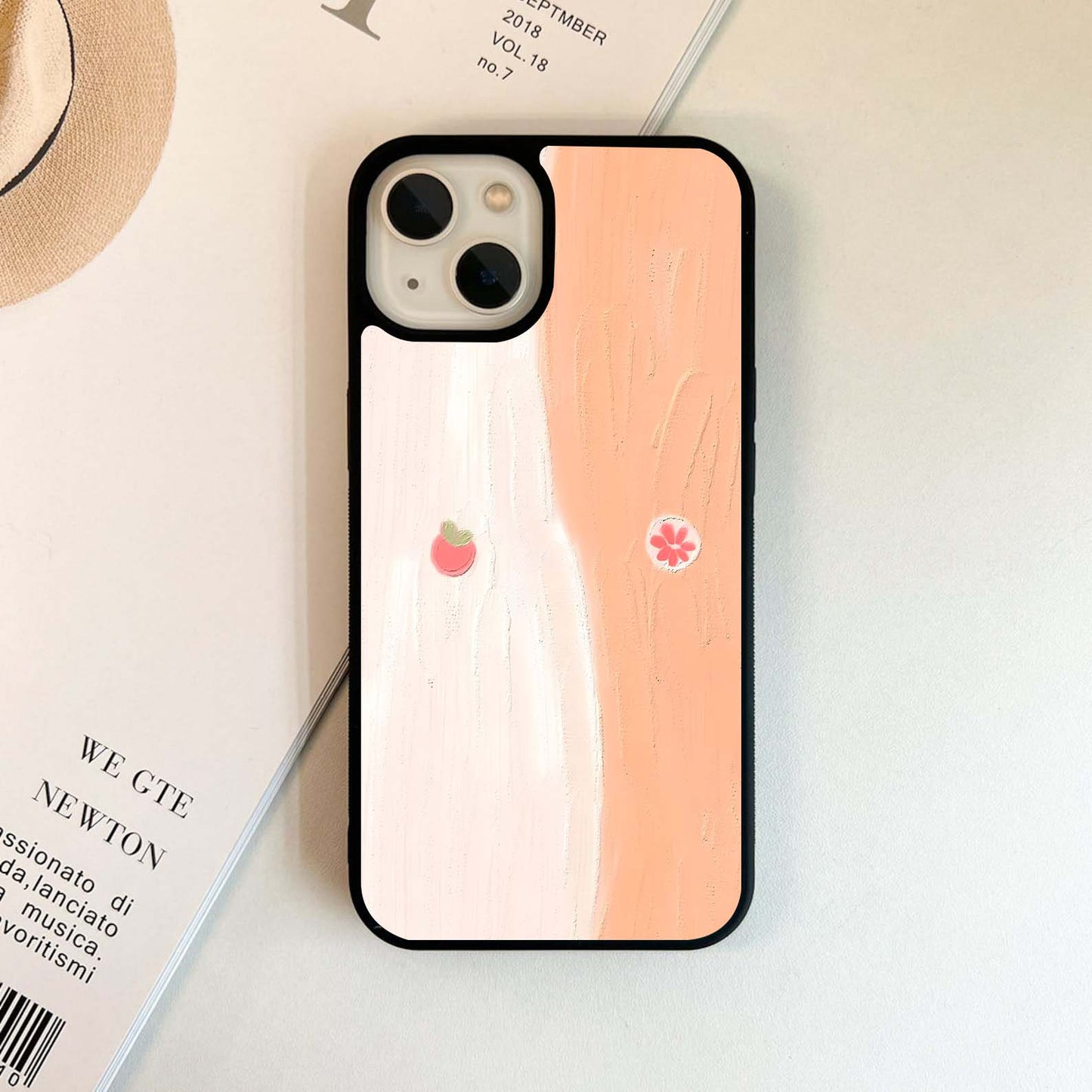 Peachy Fruit Bloom Glass Case