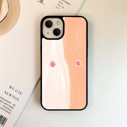 Peachy Fruit Bloom Glass Case