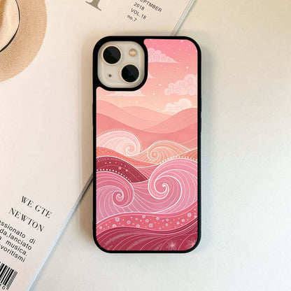 Retro Red Sunset Glass Case