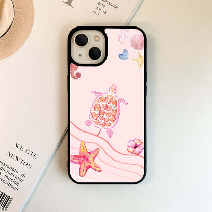 Pastel Sea Stroll Glass Case