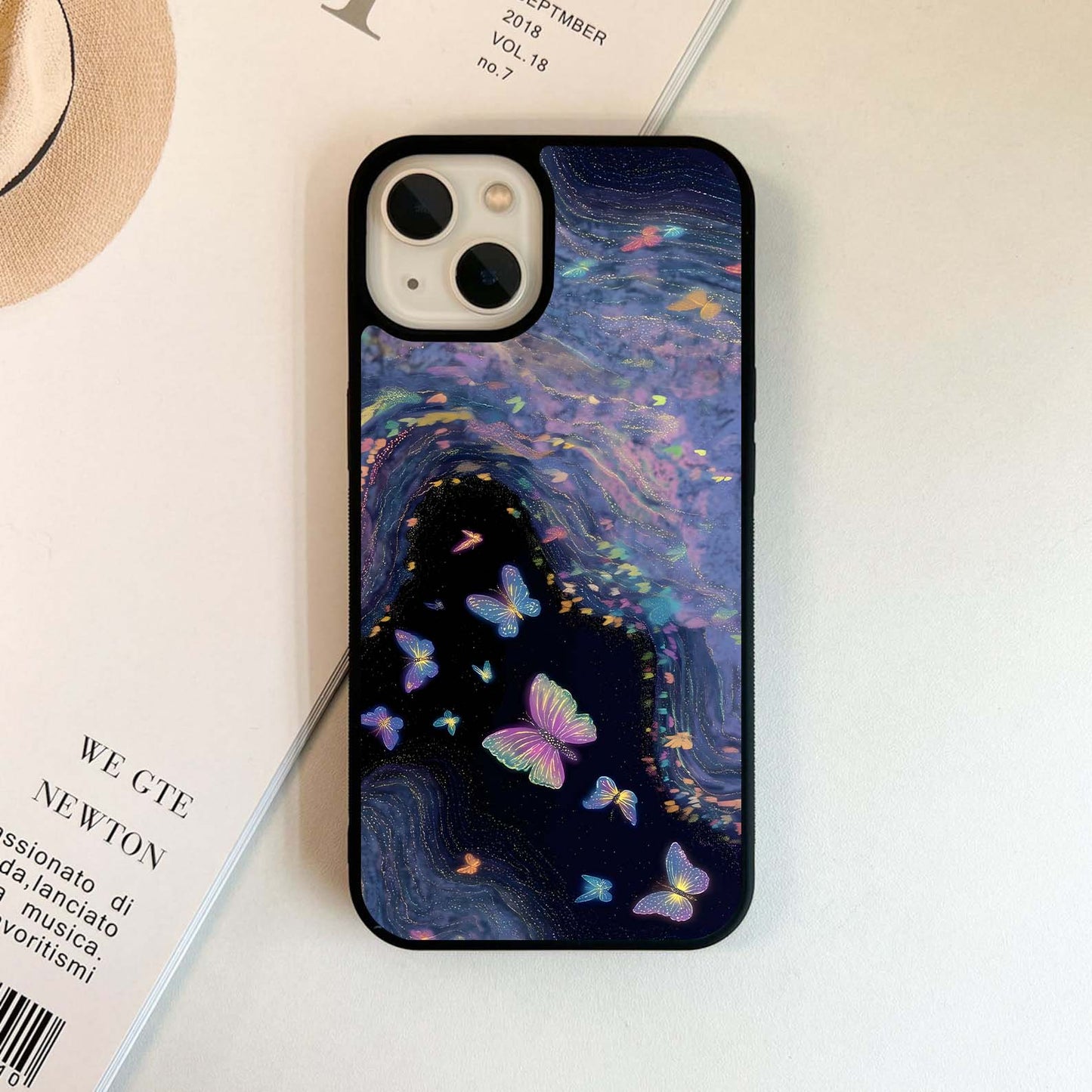 Galactic Bloom Butterflies Glass Case