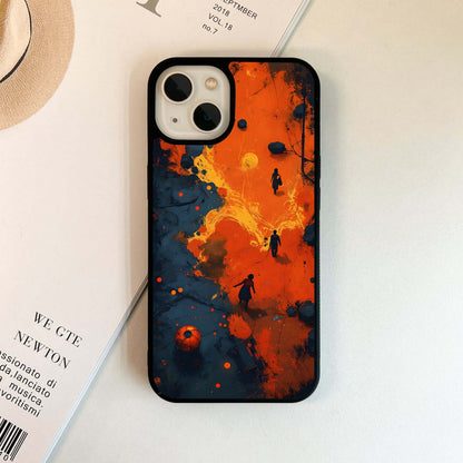 Red Volcano Art Glass Case