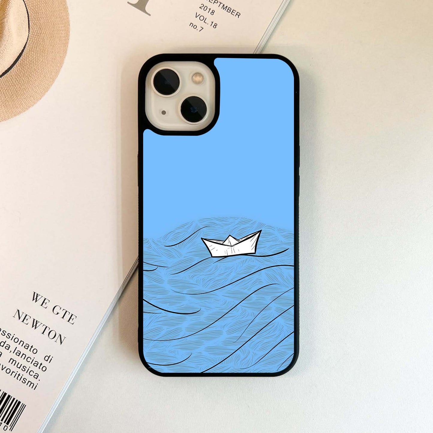 Sailing Sheep Sketch Glass Case