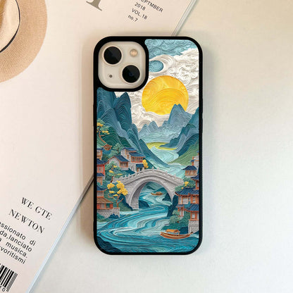 Sunrise River Village Glass Case