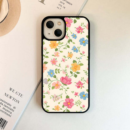 Vintage Pastel Garden Glass Case