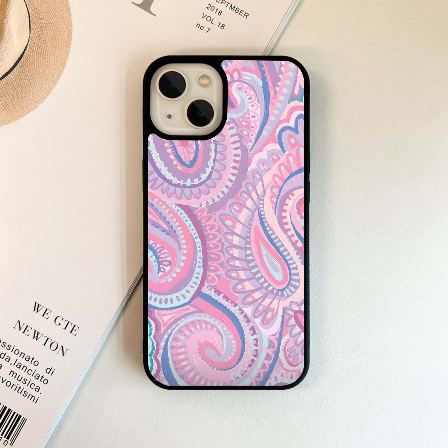 Paisley Candy Swirl Glass Case