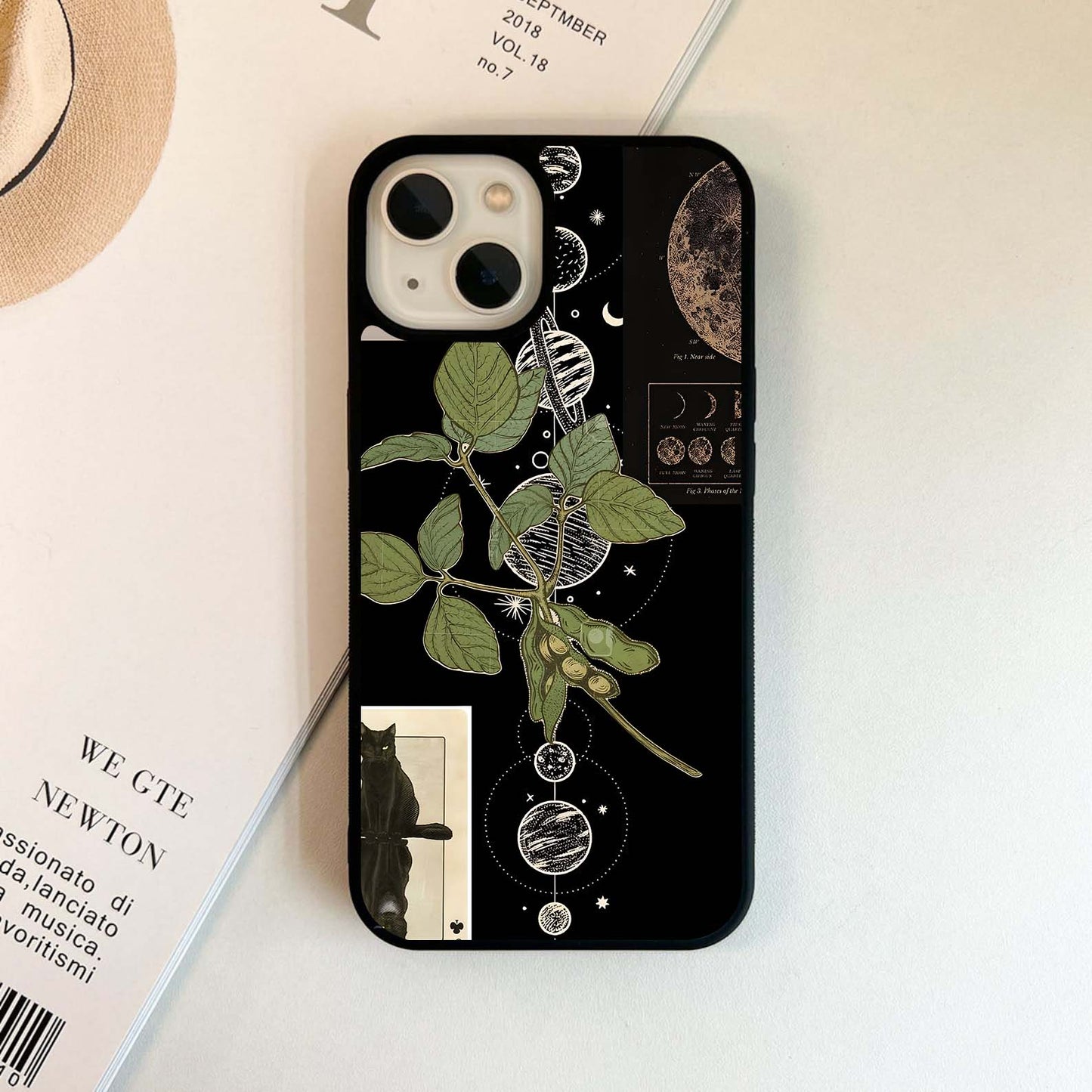 Moonlit Crane Harmony Glass Case