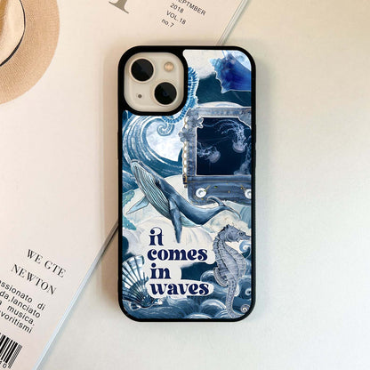 Ocean Dream Collage Glass Case