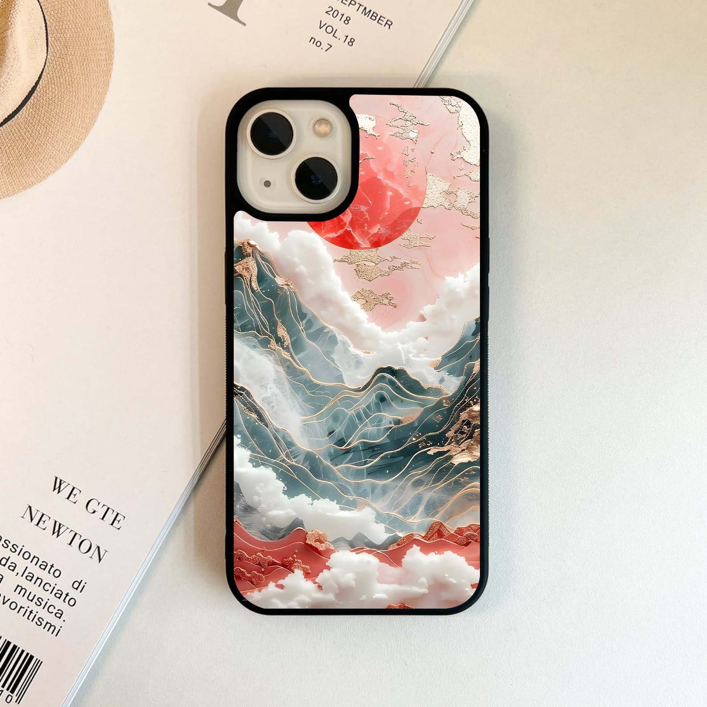 Waving Greenery Scenery Glass Case