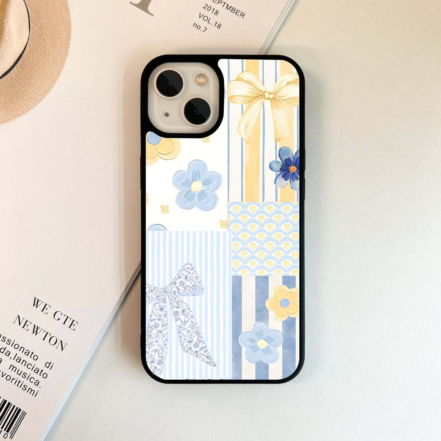 Vintage Retro Ribbon Glass Case