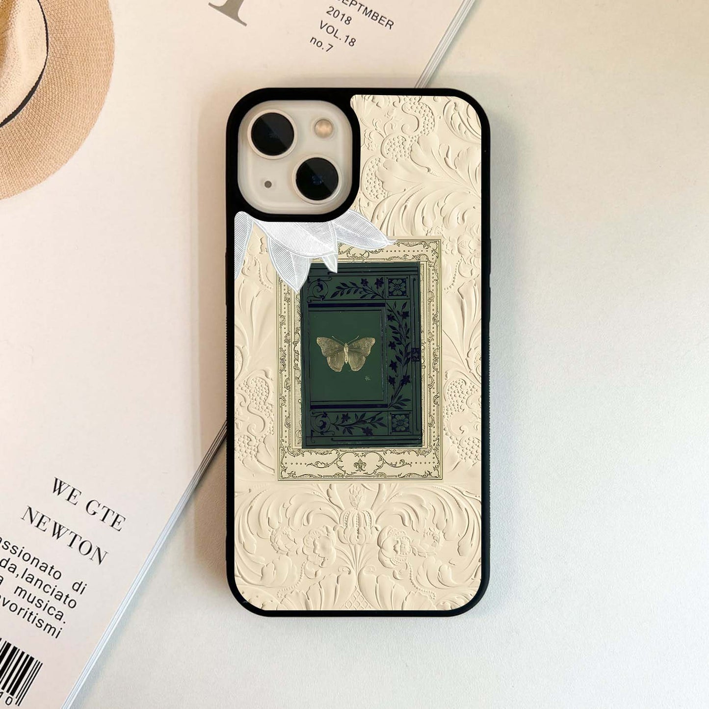 Pastel Biege Wall Art Glass Case