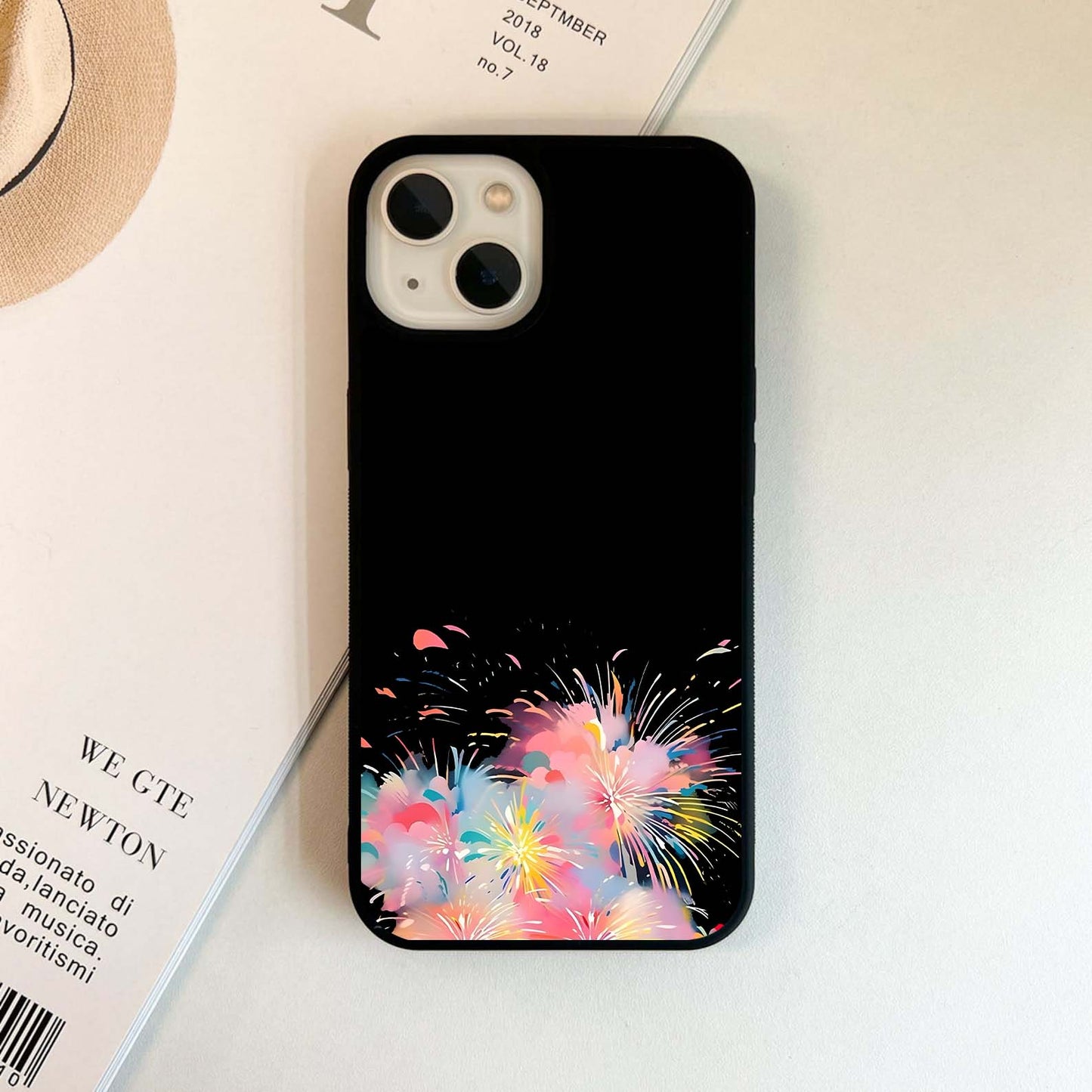 Color Burst Fireworks Glass Case