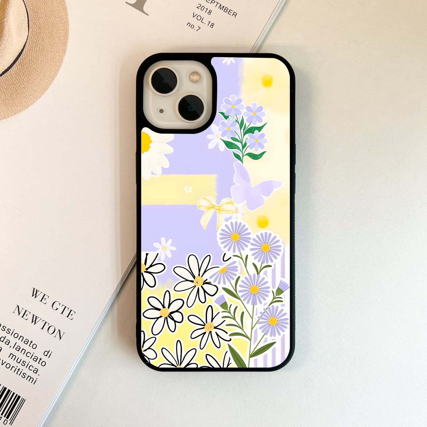 Yellow Petal Delight Glass Case