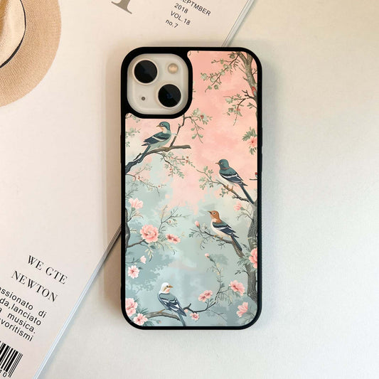 Baby Birds On tree Glass Case