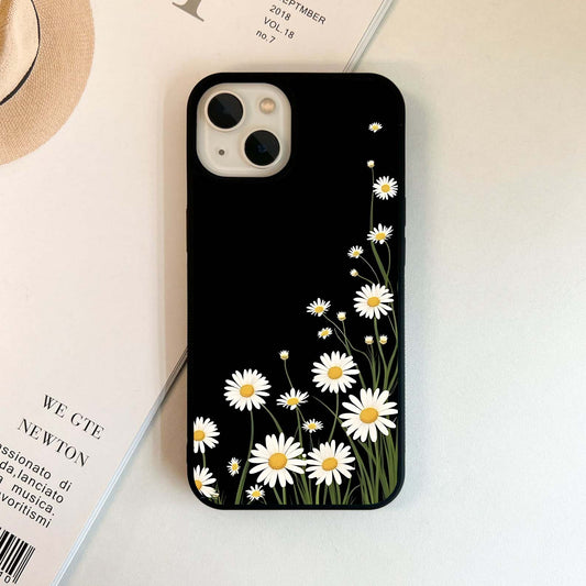 Daisy Cascade on Black Glass Case