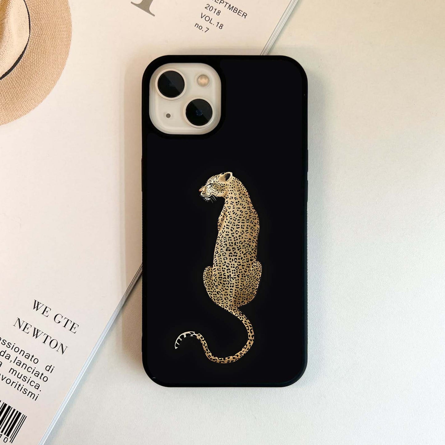 Regal Leopard Glass Case