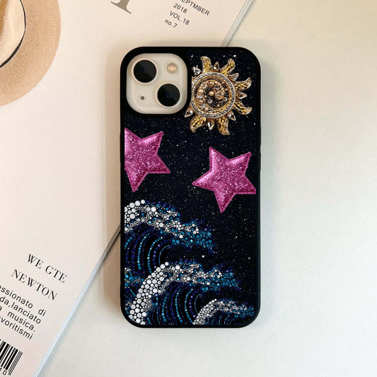 Stardust Wave Glitz Glass Case