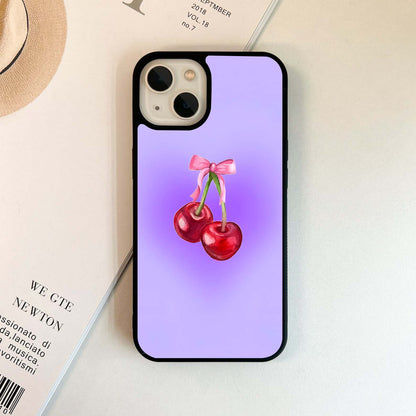 Purple Cherry Blush Glass Case