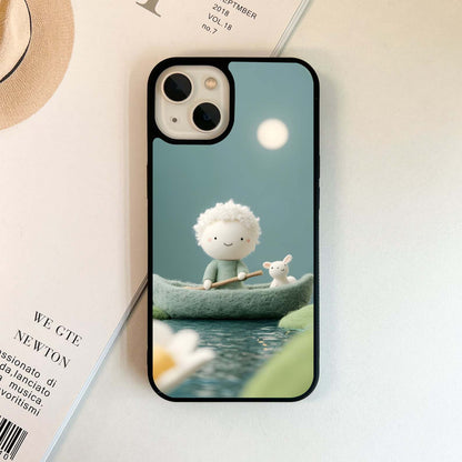 Row With Bunny Glass Case