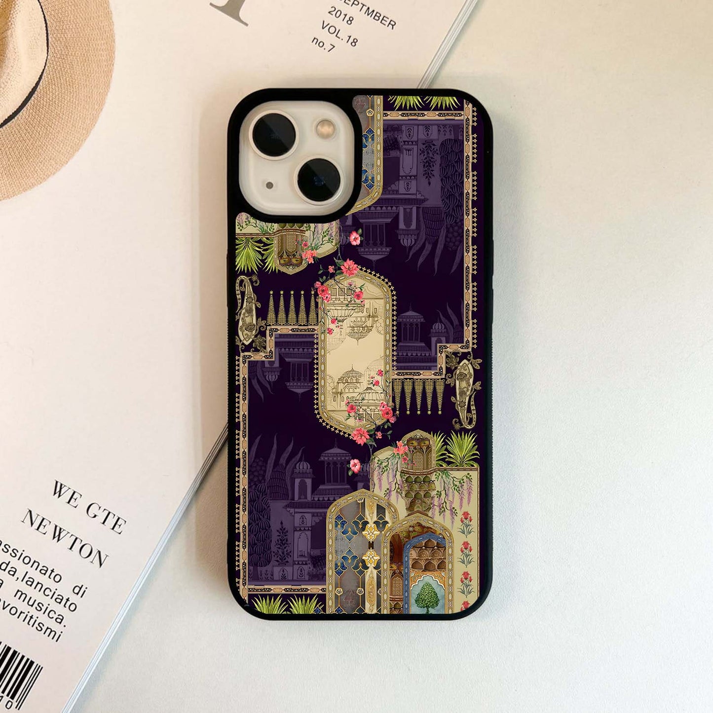 Velvet Mughal Art Glass Case