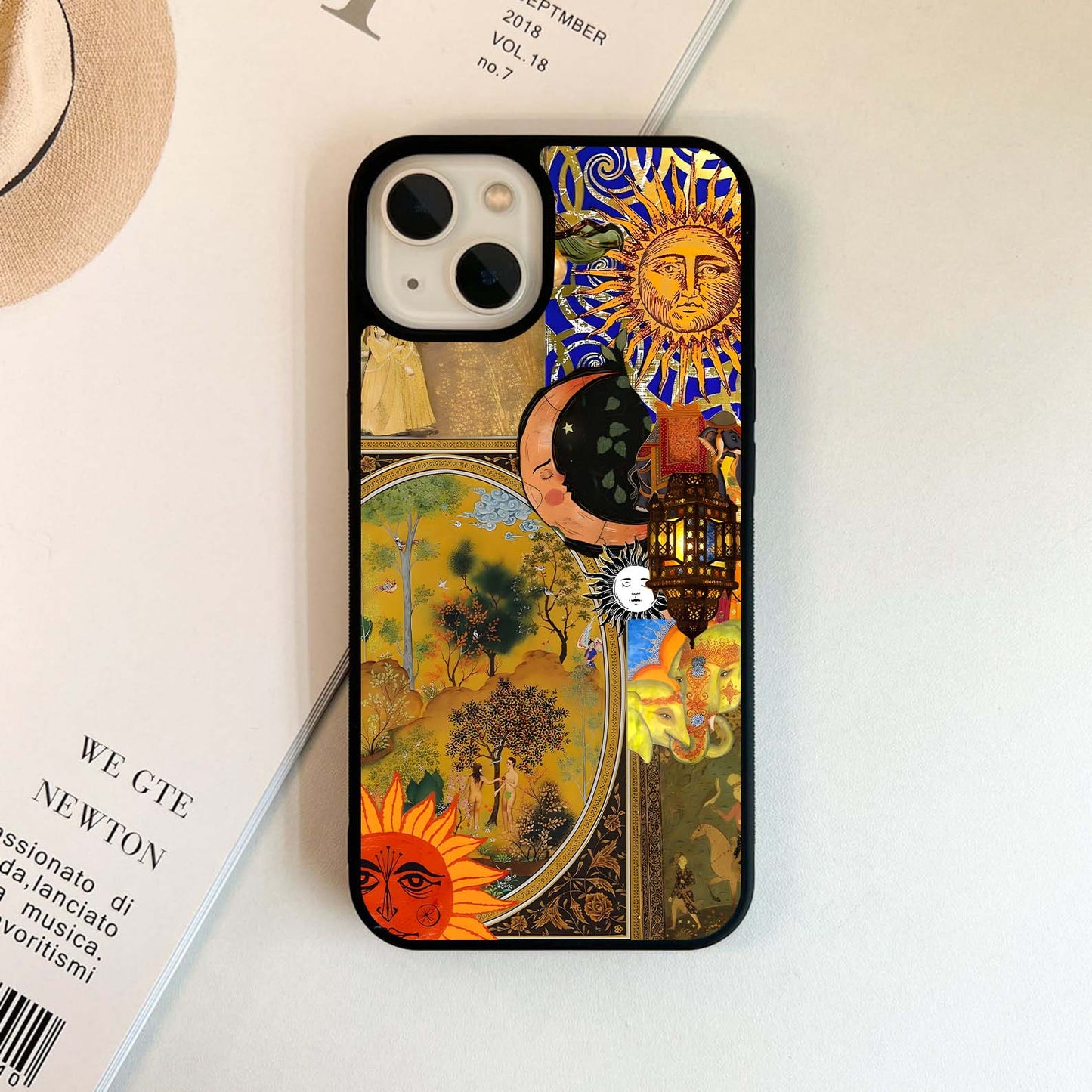 Aesthetic Shuffle Moon Glass Case