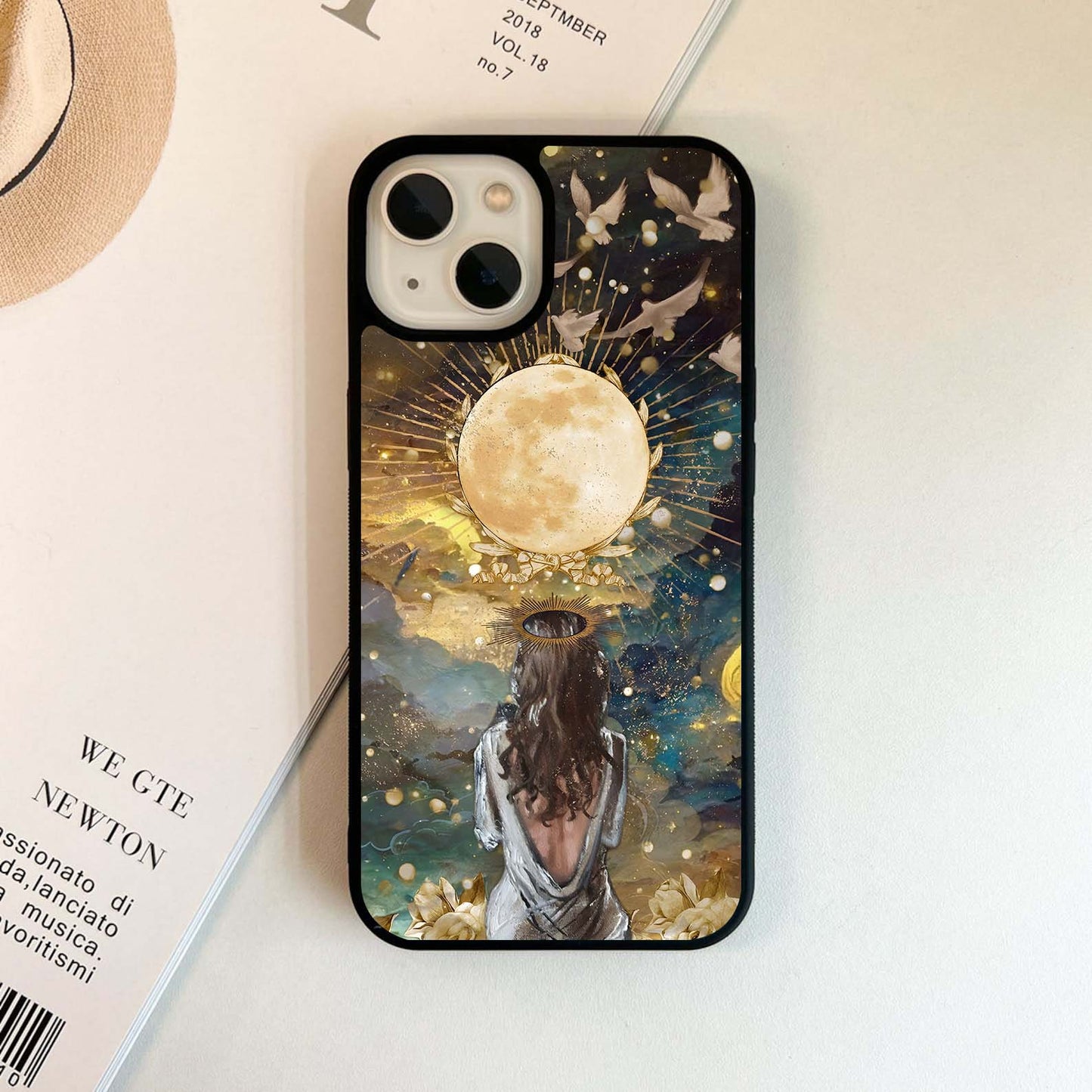 Night Sky Girl Glass Case