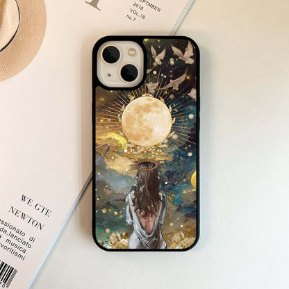 Night Sky Girl Glass Case