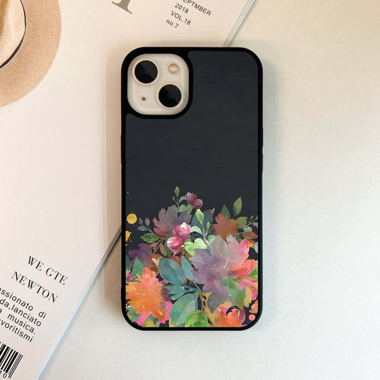 Watercolor Flame Petals Glass Case