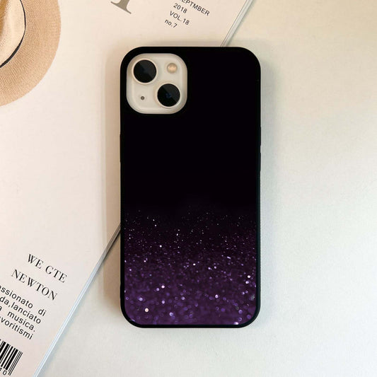 Glittery Purple Bokeh Glass Case