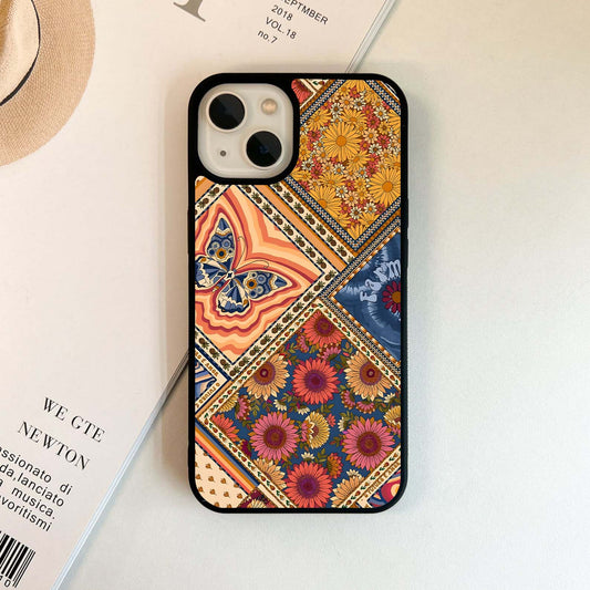 Retro Bloom Patchwork Glass Case