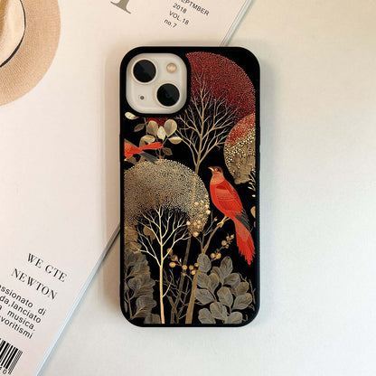 Golden Aviary Grove Glass Case