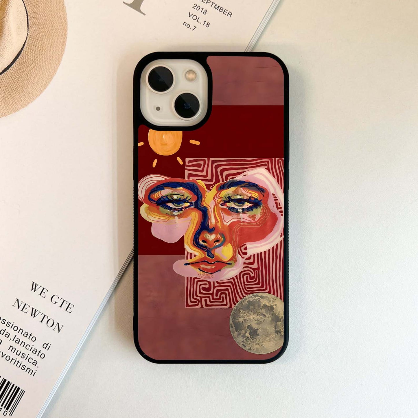 Aesthetic Illusion Half Face Glass Case