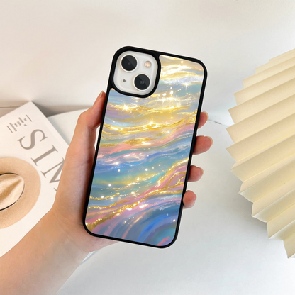 Golden Dream Waves Glass Case