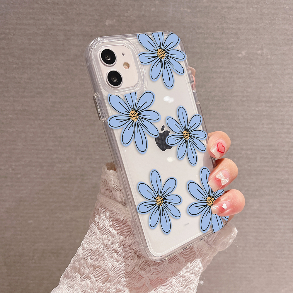 Sprout Blue Flower Clear Silicon Case Cover