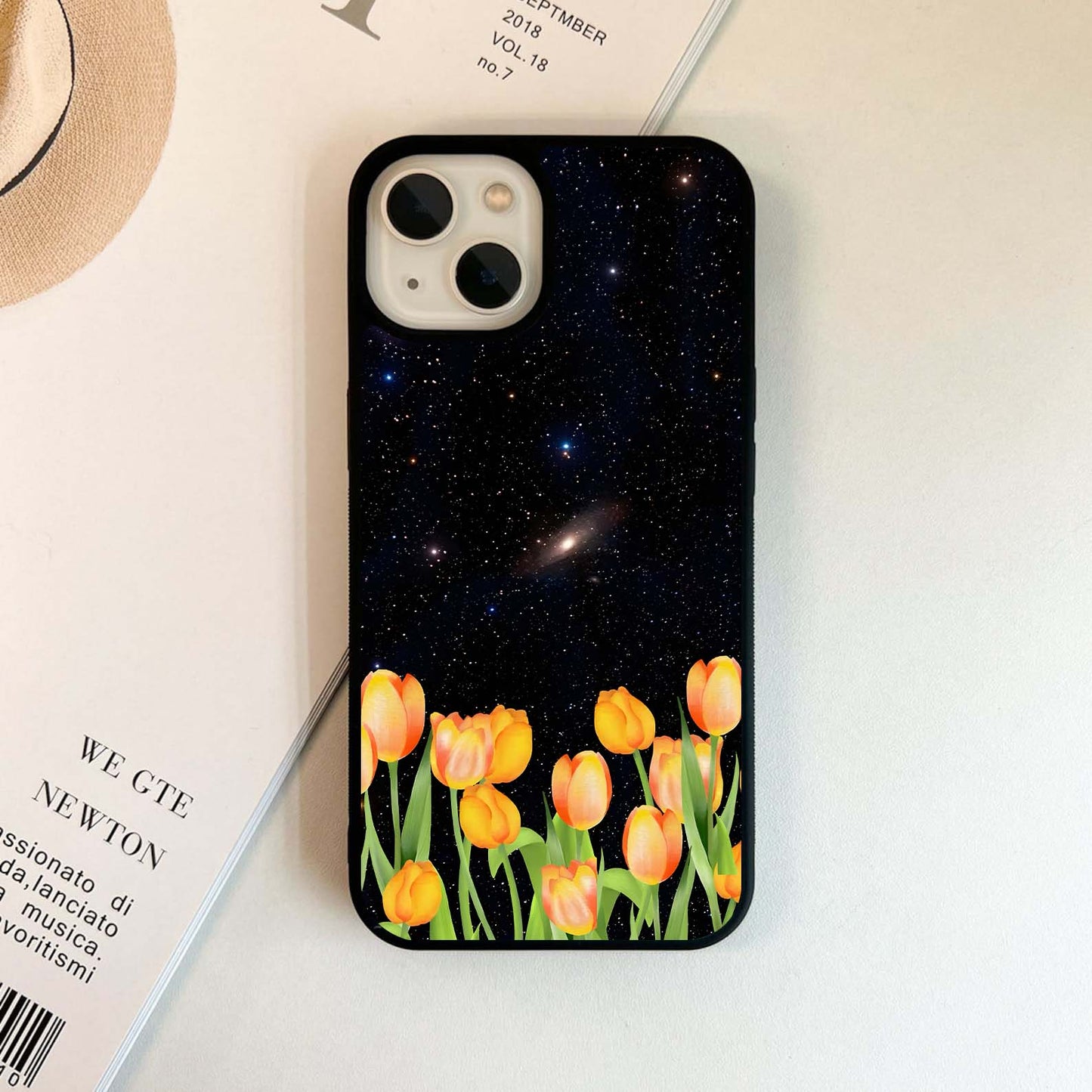 Cosmic Tulip Glow Glass Case