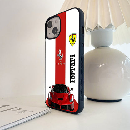 Ferrari Red Stripe Legacy Glass Case
