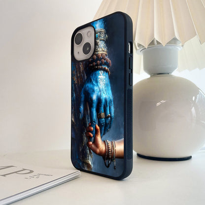Shiva Hand Scene Glass Case