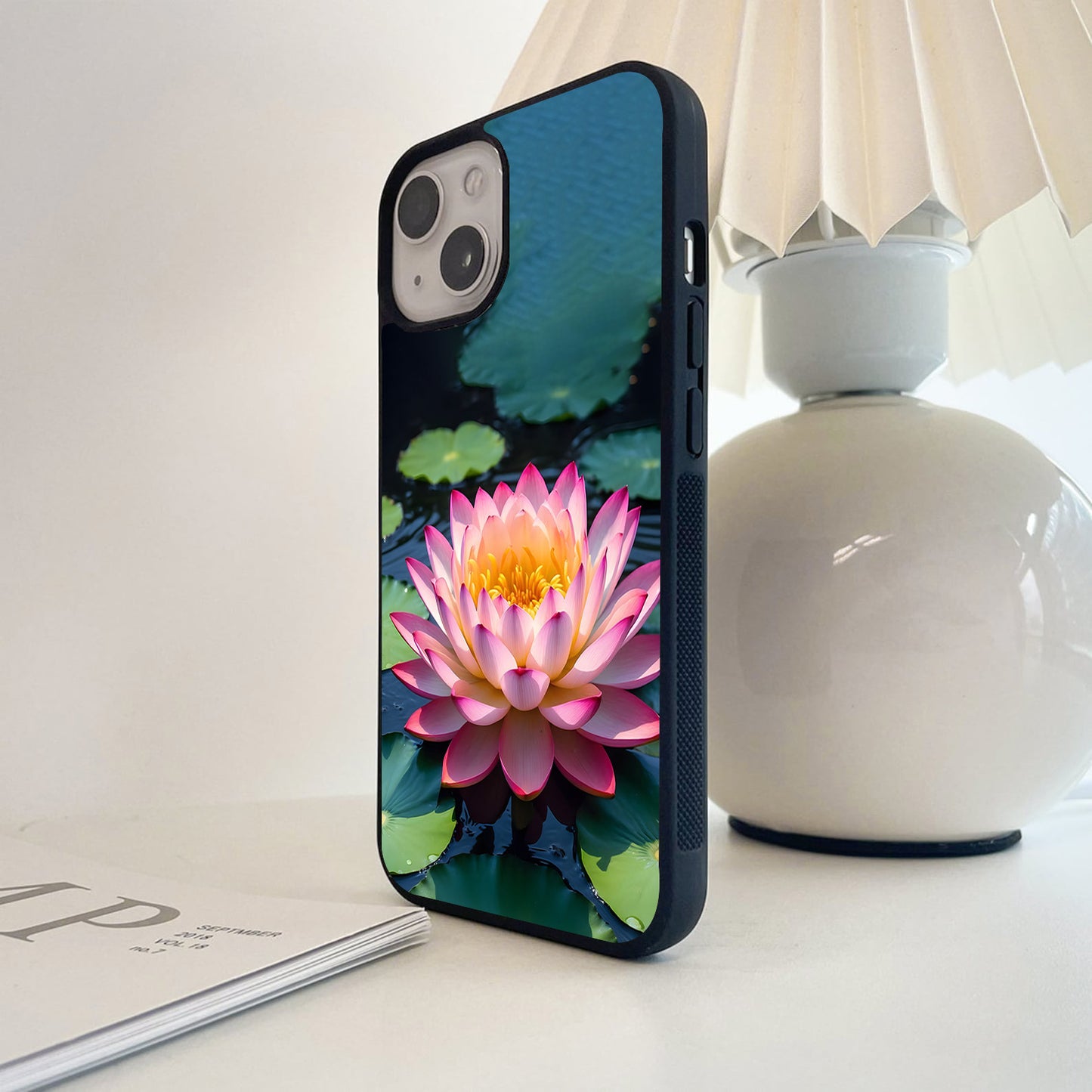 National Lotus Flower Glass Case