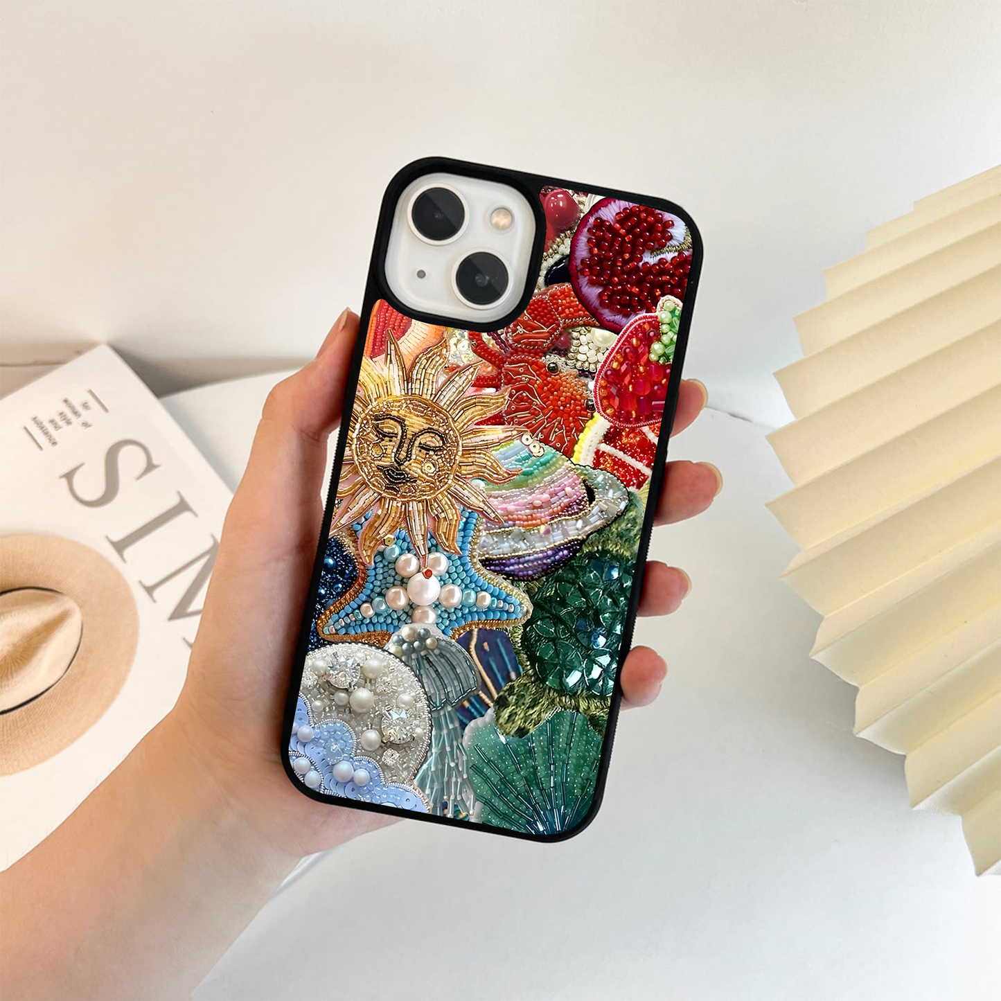 Cosmic Jewel Burst Glass Case