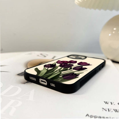 Midnight Velvet Tulip Glass Case