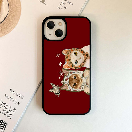 Cottagecore Cats Glass Case