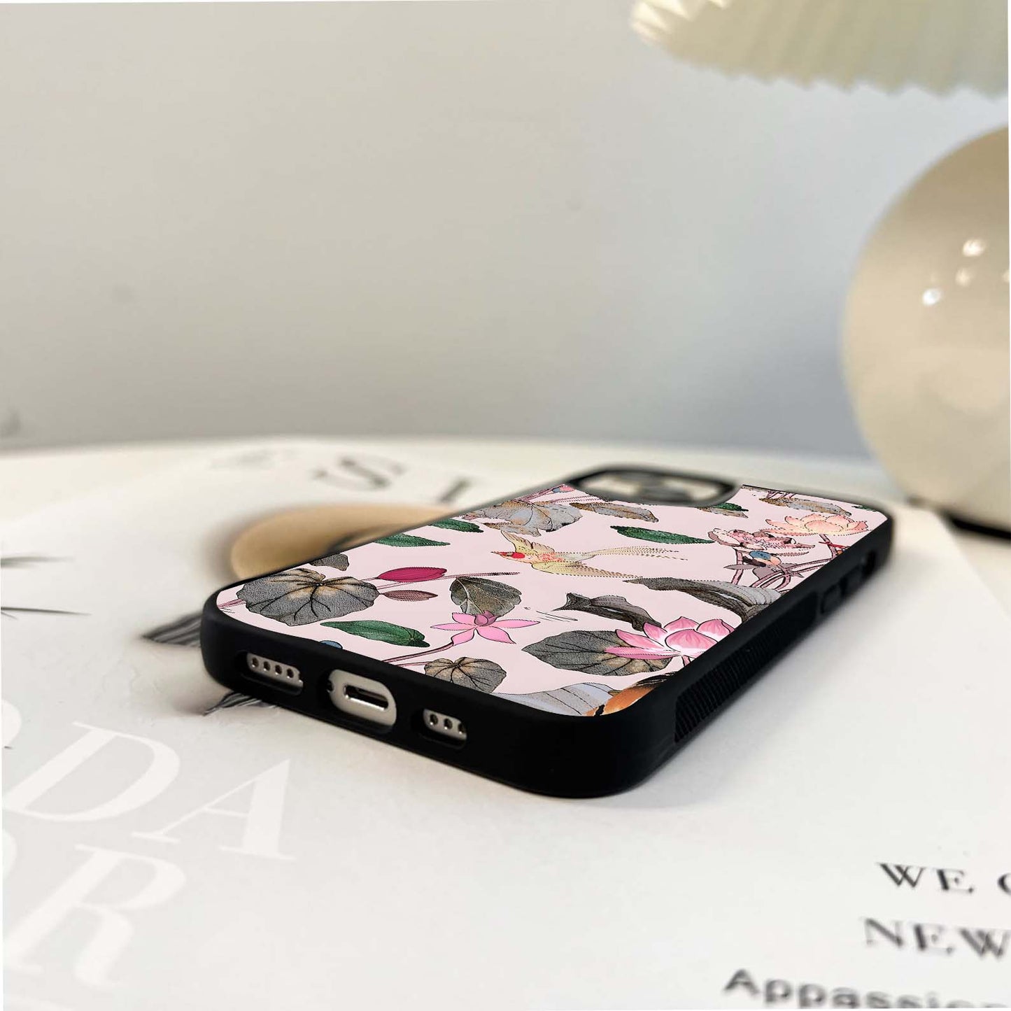 Whispering Floral Serenity Glass Case