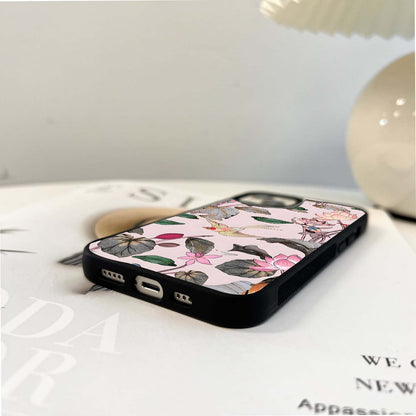 Whispering Floral Serenity Glass Case