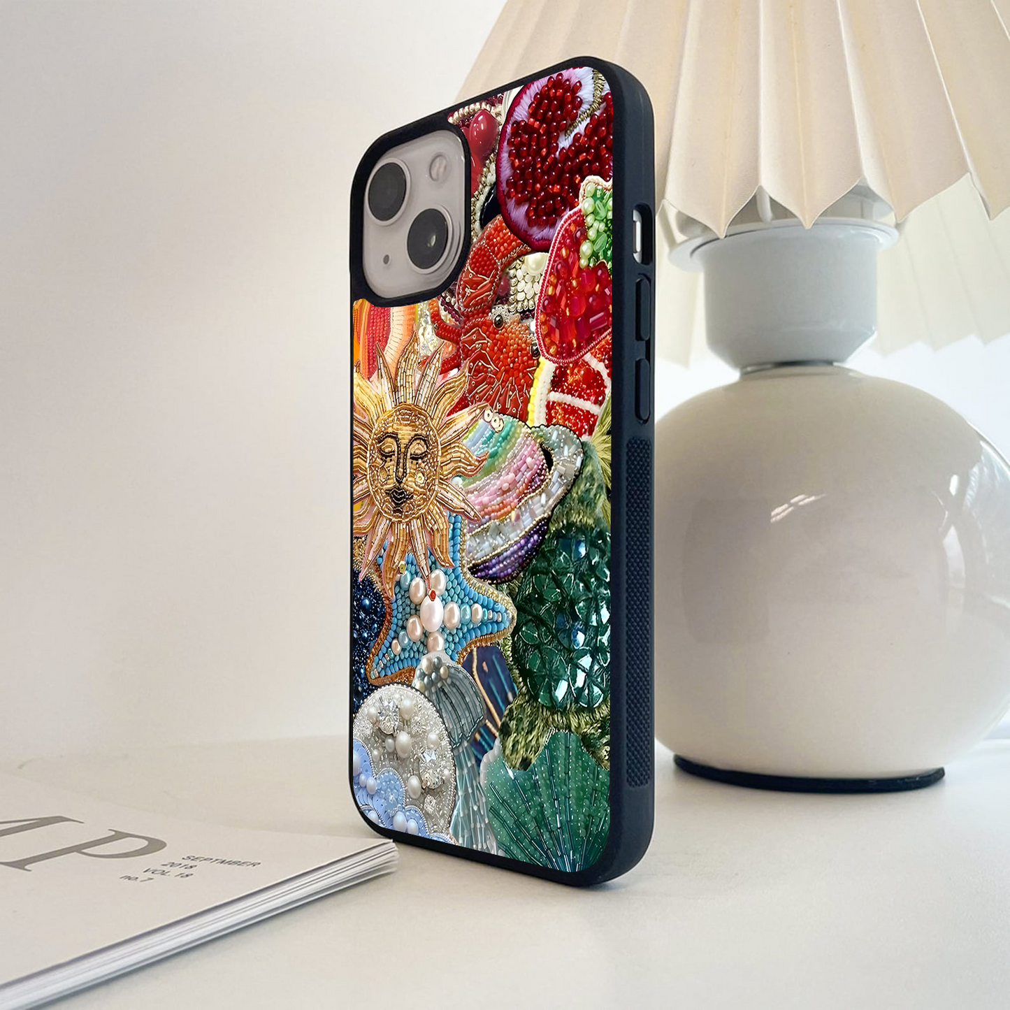Cosmic Jewel Burst Glass Case