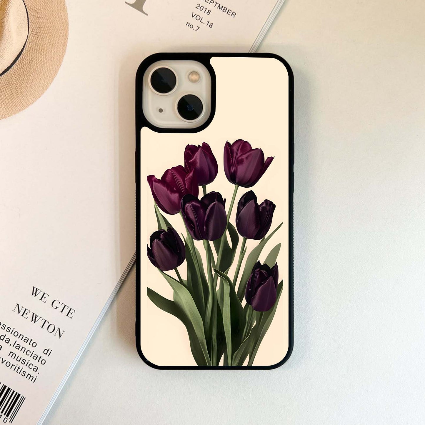 Midnight Velvet Tulip Glass Case
