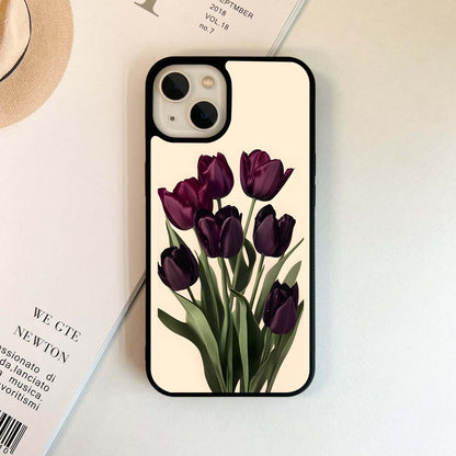 Midnight Velvet Tulip Glass Case