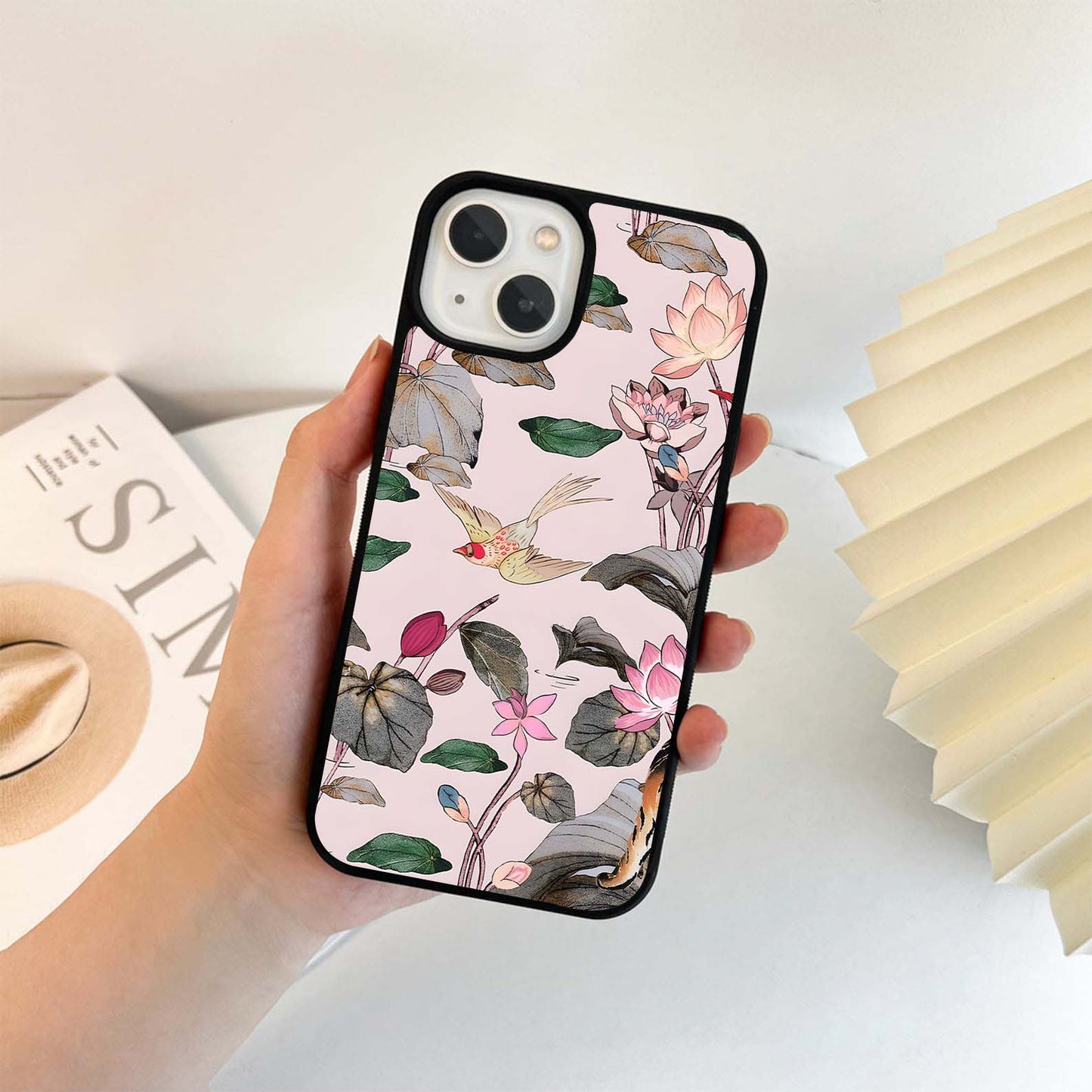 Whispering Floral Serenity Glass Case