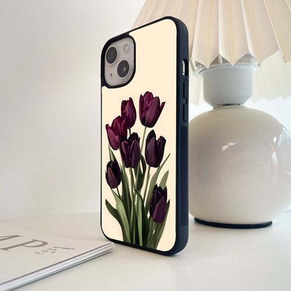 Midnight Velvet Tulip Glass Case